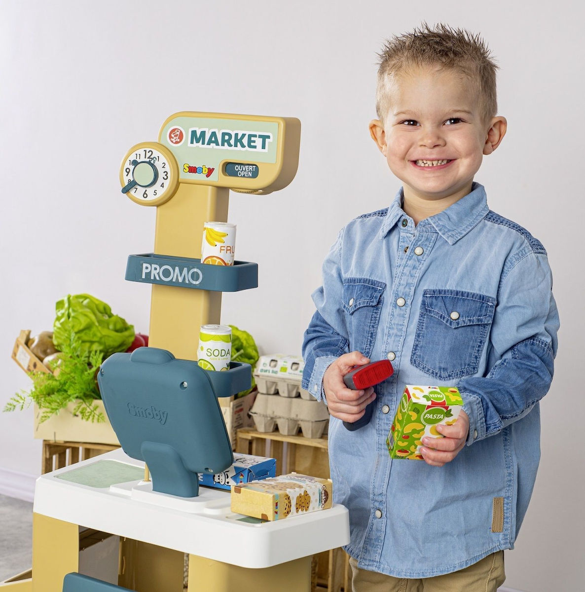 Smoby Supermarket With Shopping Trolley για 3+ Ετών - Image 5