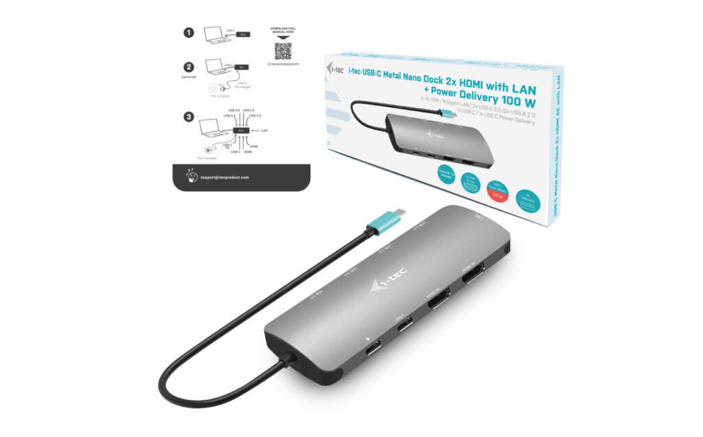 i-tec USB-C Metal Nano USB-C Docking Station με HDMI 4K PD Ethernet - Image 4
