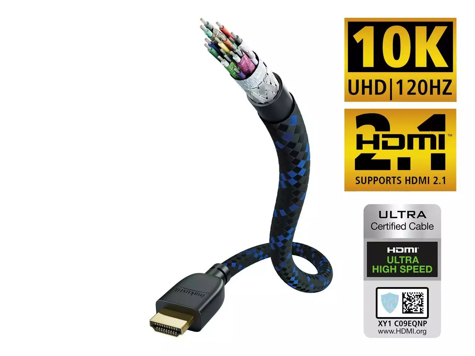 Inakustik Cable HDMI male - HDMI male 5m Μαύρο (00423550)