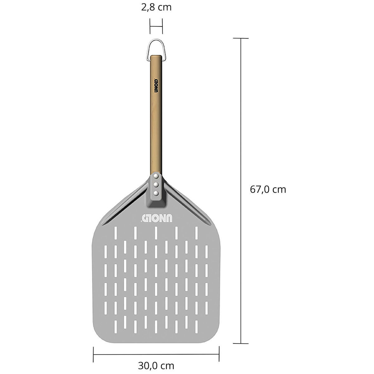 Unold Φτυάρι Πίτσας Αλουμινίου 67x30εκ. - Image 2