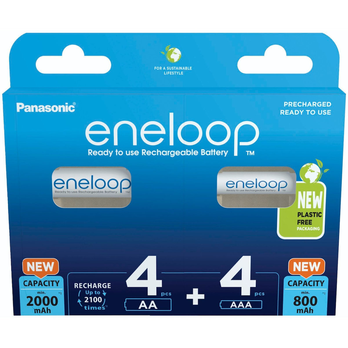 Panasonic Eneloop Combipack AA + AAA 1.2V 8τμχ