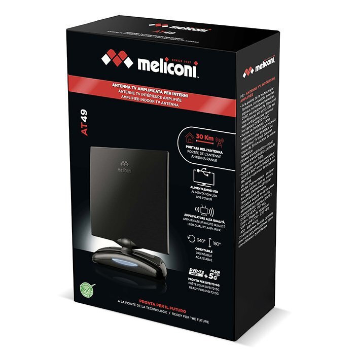 Meliconi At 49 Usb Εσωτερική Κεραία Τηλεόρασης (δεν απαιτεί τροφοδοσία) Σύνδεση με Ομοαξονικό (Coaxial) Καλώδιο - Image 3