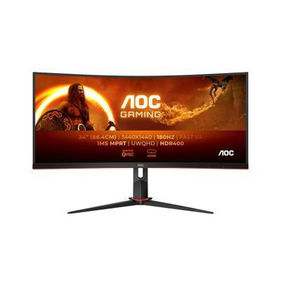 AOC CU34G2XP/BK 34" Ultrawide VA HDR Curved QHD 3440x1440 - Image 6