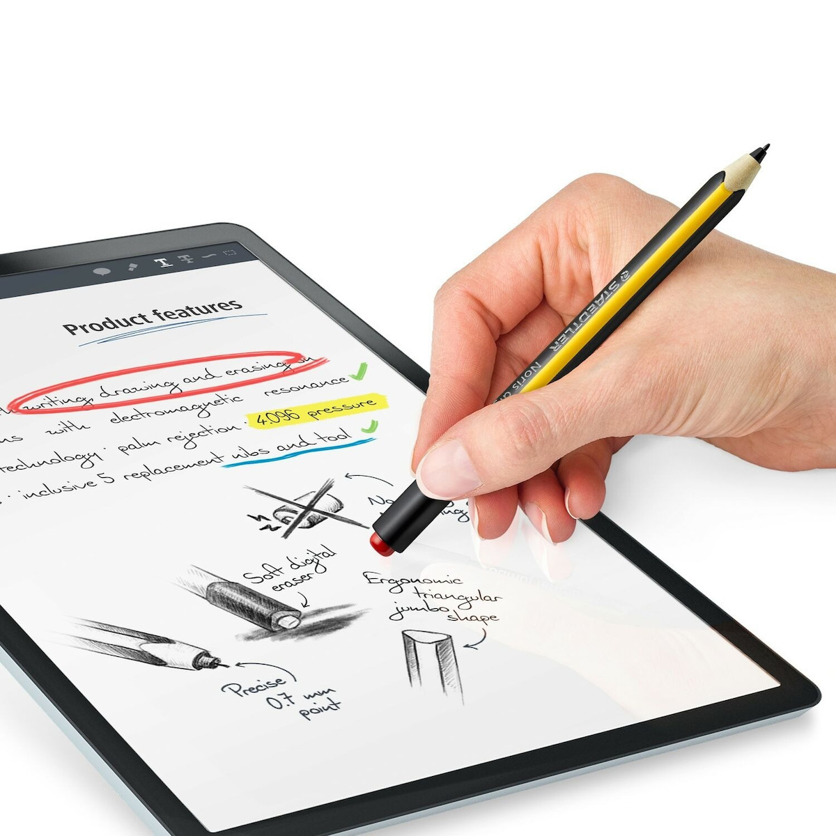Staedtler Noris Digital Jumbo Black, Yellow - Image 7