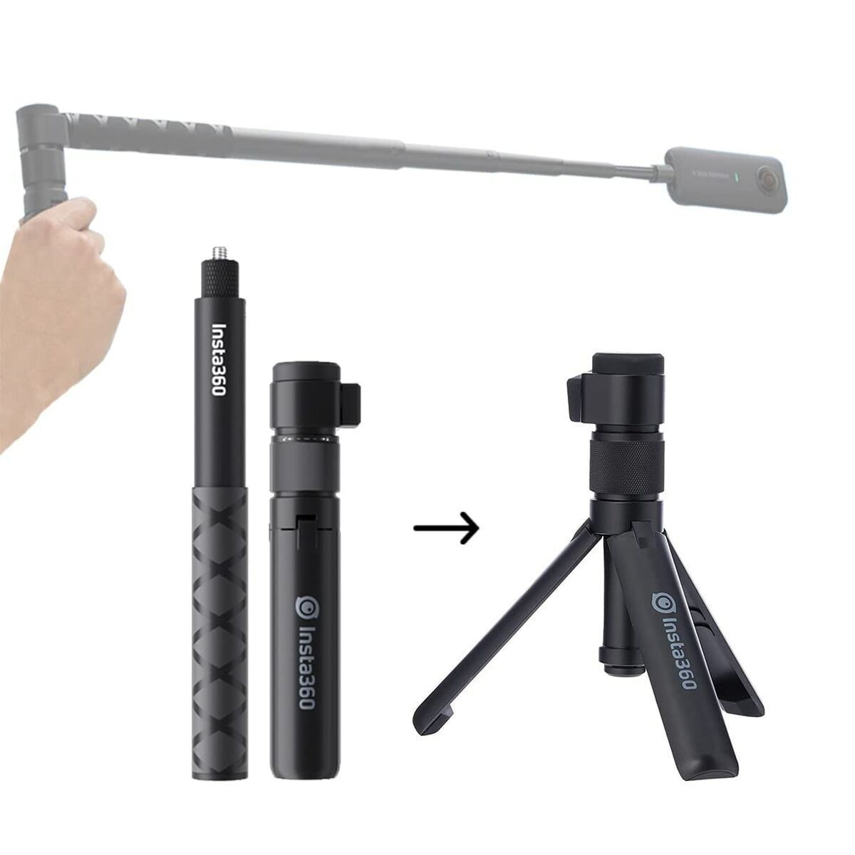 Insta360 Selfie Stick & Handle Bullet-Time Bundle One / One X για Action Cameras Insta360 - Image 8