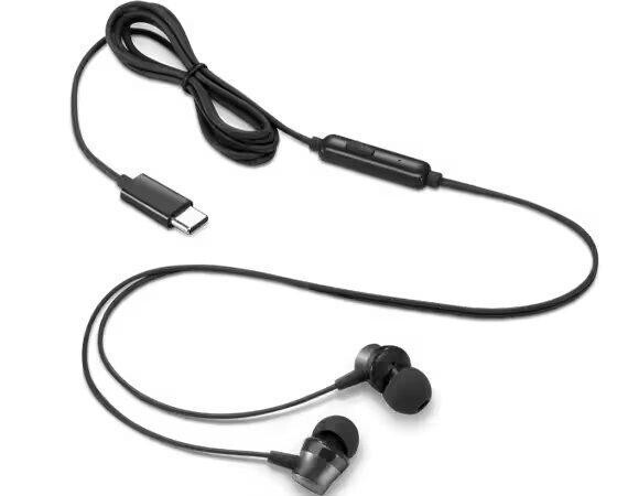 Lenovo 4XD1J77351 In-ear Handsfree Ακουστικά με Βύσμα USB-C Μαύρο - Image 5