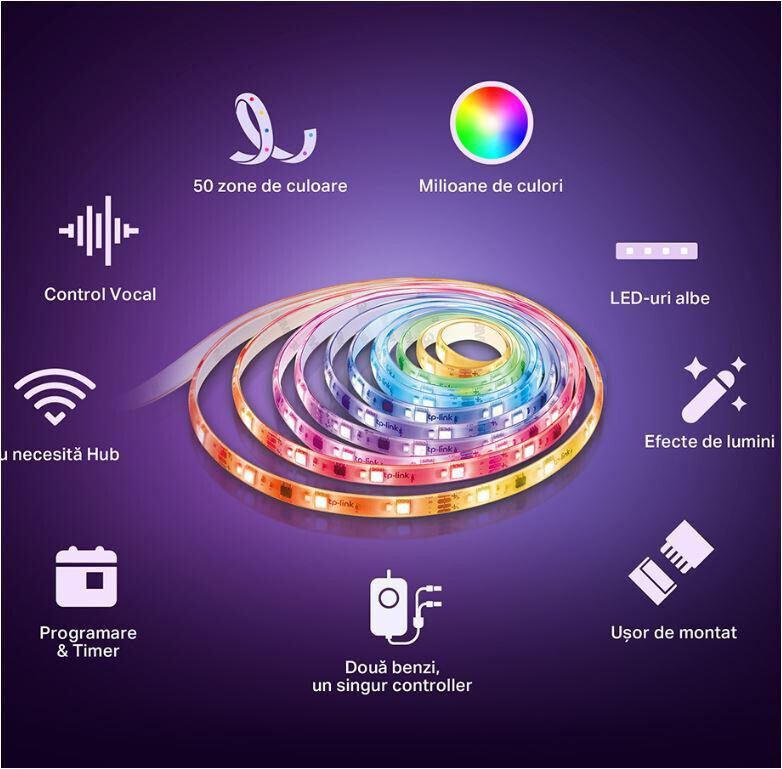 TP-LINK Ταινία LED Tapo Wi-Fi RGB 5m - Image 3