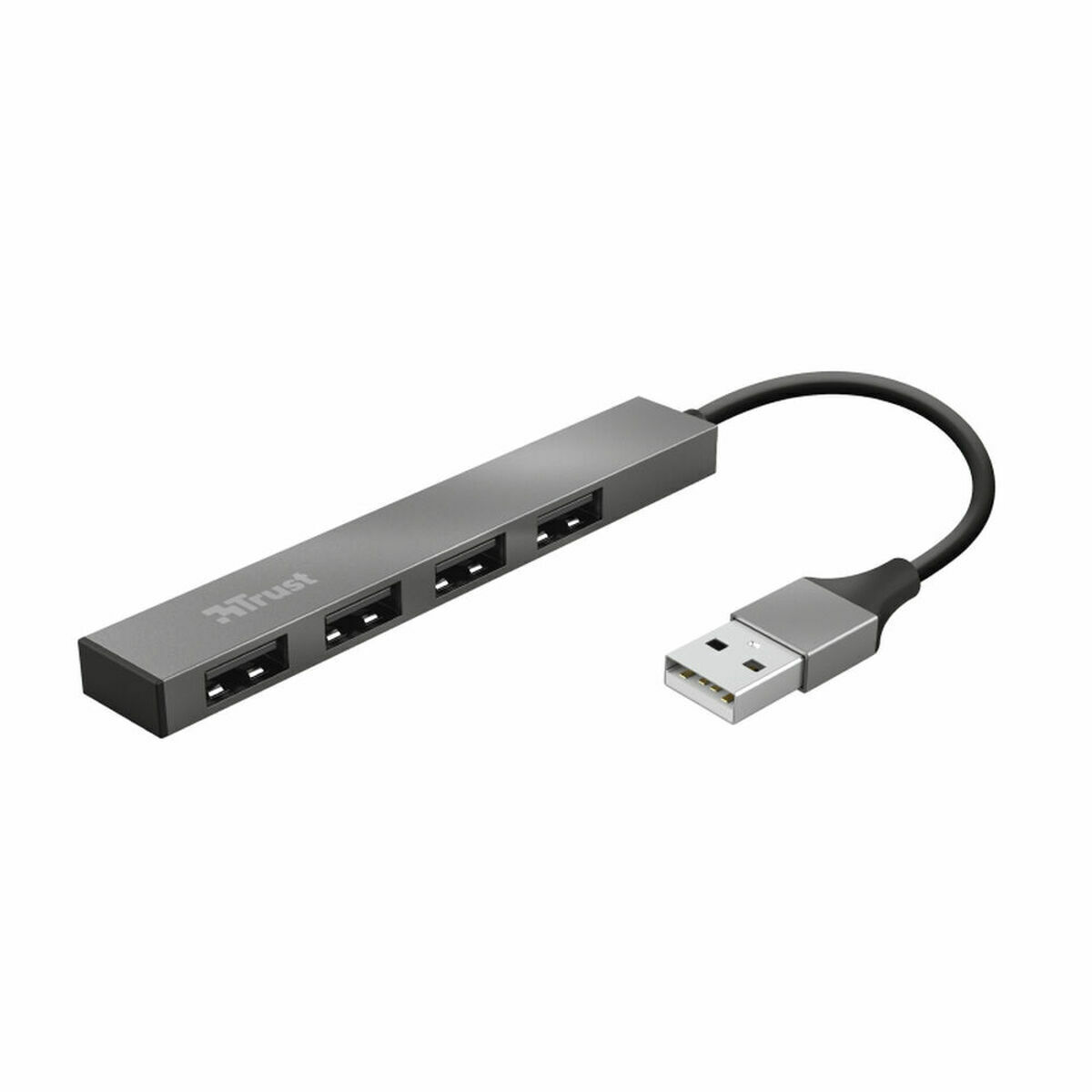 Trust USB 2.0 Hub 4 Θυρών με σύνδεση USB-A Γκρι