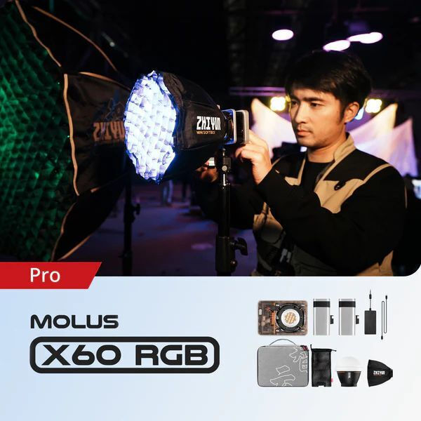 Zhiyun Molus Kit Φωτισμού Daylight 6500K 60W με Φωτεινότητα LUX 2010 Lux C040055EUR6 - Image 5