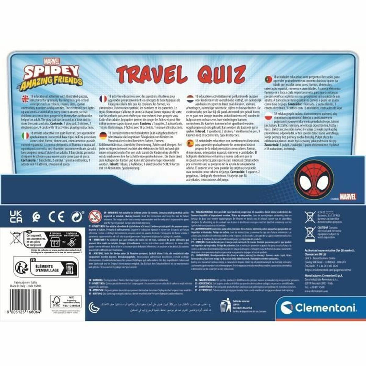 Εκπαιδευτικό Παιχνίδι Clementoni Spidey Amazing Friends Travel Quiz - Image 2