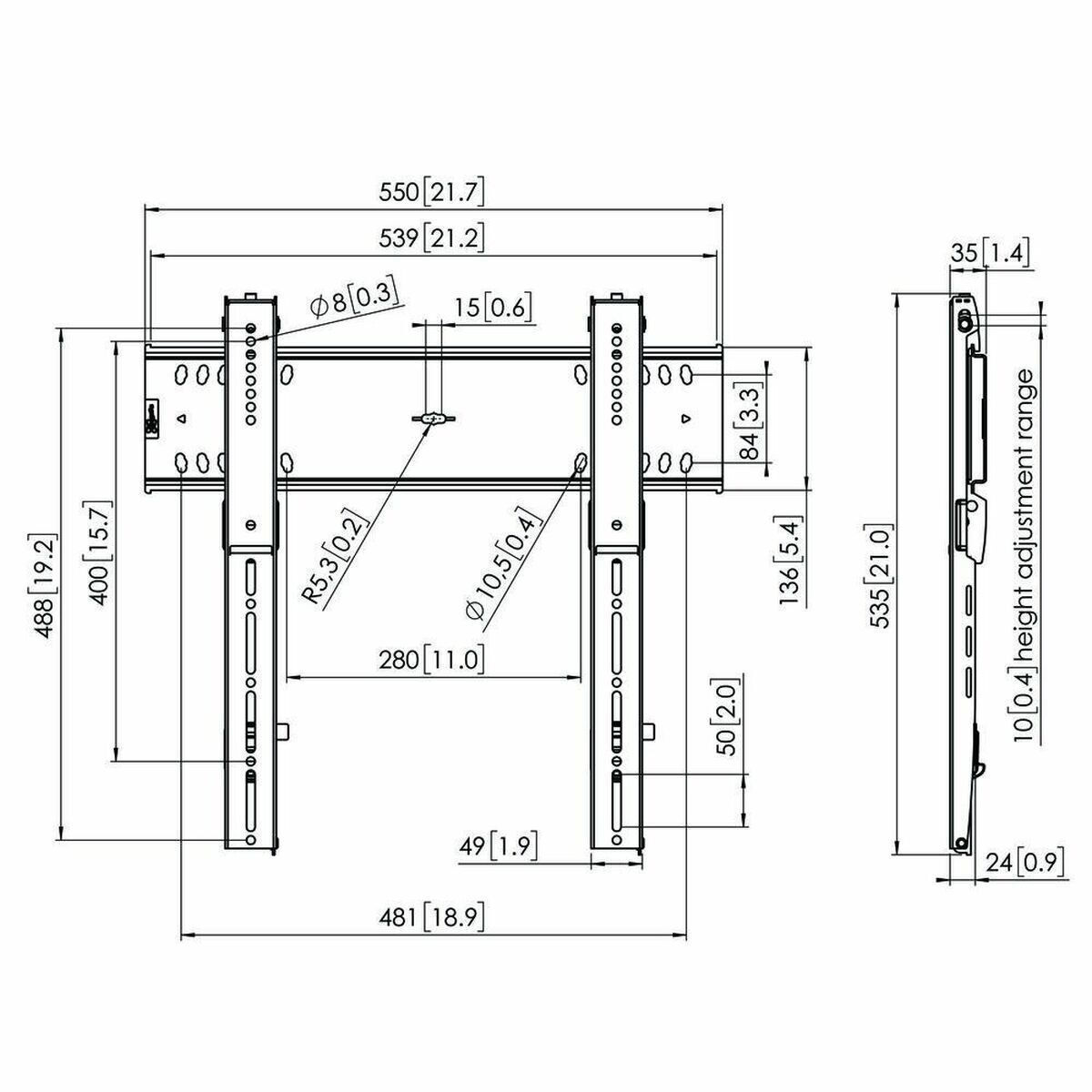 Vogel's PFW 6400 7364000 Βάση Τηλεόρασης Τοίχου έως 65" και 100kg - Image 3