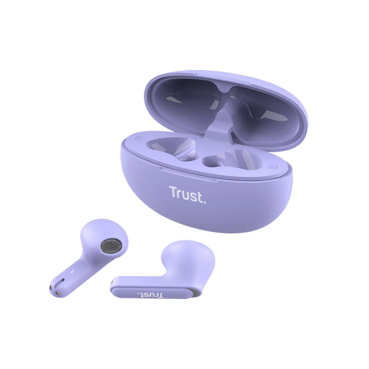 Trust Yavi Earbud Bluetooth Handsfree Ακουστικά με Θήκη Φόρτισης Μωβ - Image 4