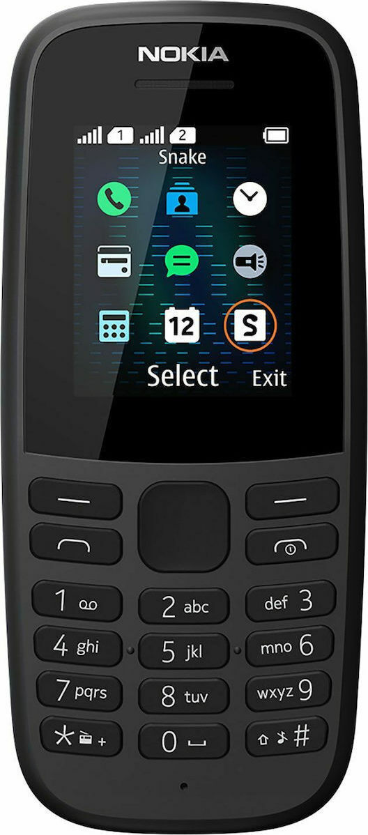 Nokia 105 (2019) Dual SIM Κινητό με Κουμπιά (Ελληνικό Μενού) Μαύρο - Image 2