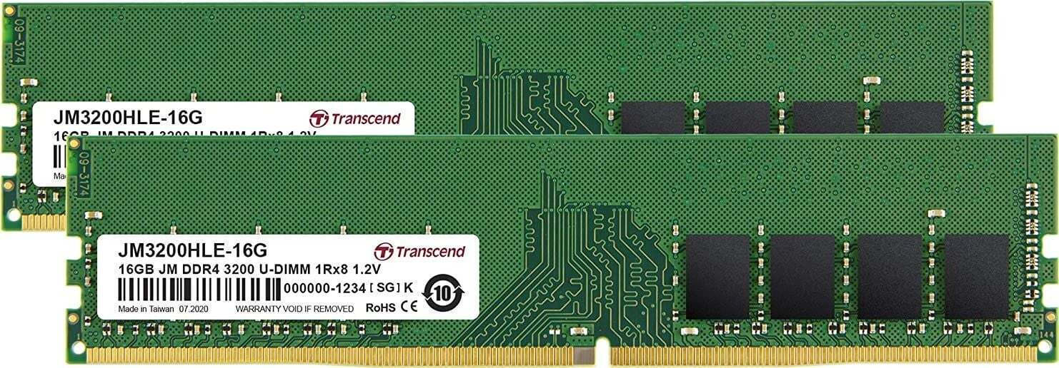 Transcend 32GB DDR4 με 2 Modules 2x16GB JM3200HLE-32GK