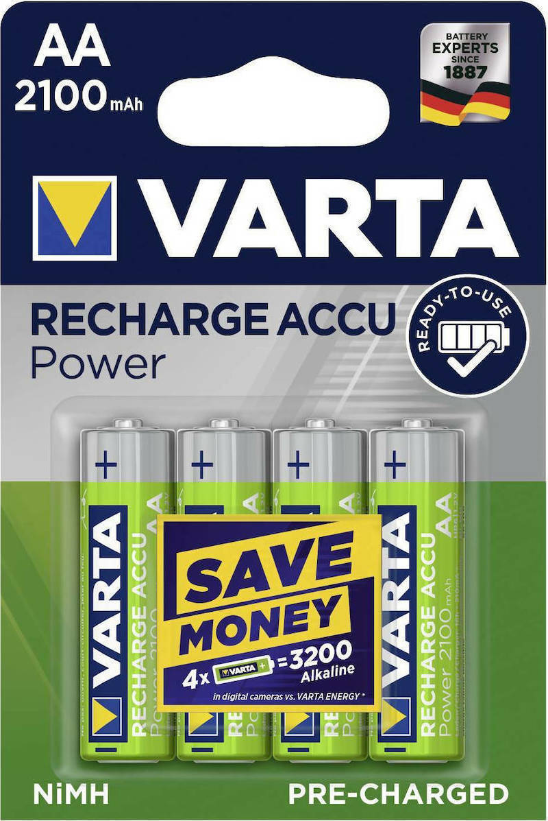 Varta Recharge Accu Power AA 2100mAh 1.2V 4τμχ - Image 2