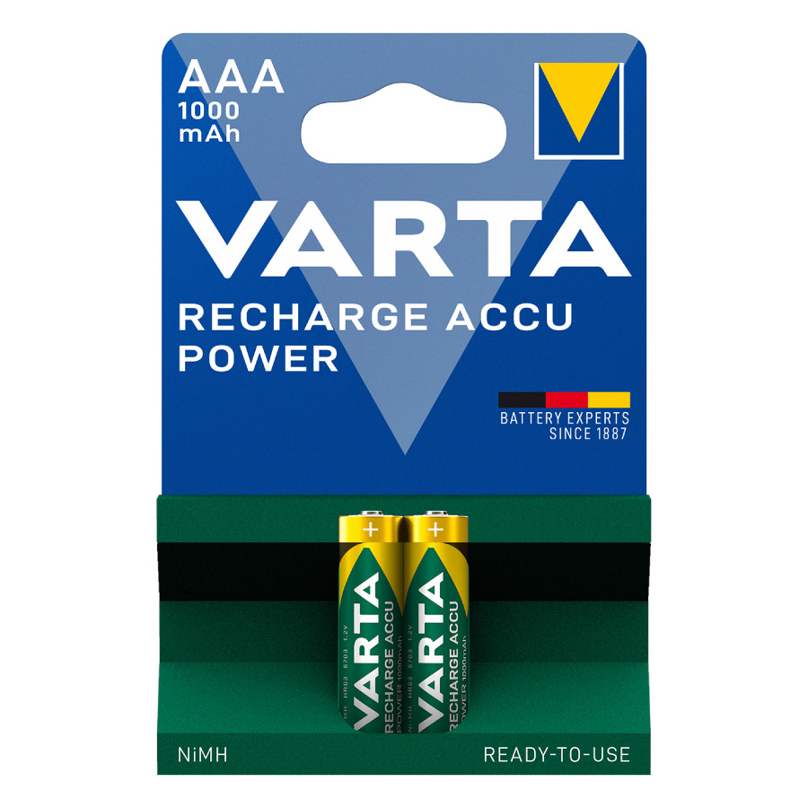 Varta Rechargeable Accu AAA 1000mAh 1.2V 2τμχ