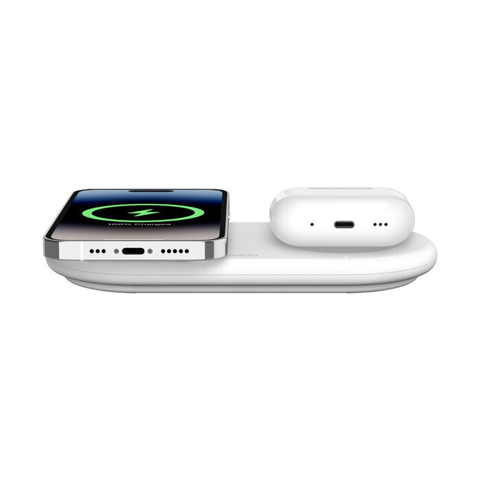 Belkin Ασύρματος Φορτιστής (Qi Pad) 15W Power Delivery Λευκός (BOOST Charge Pro 2in1 Qi2) - Image 2