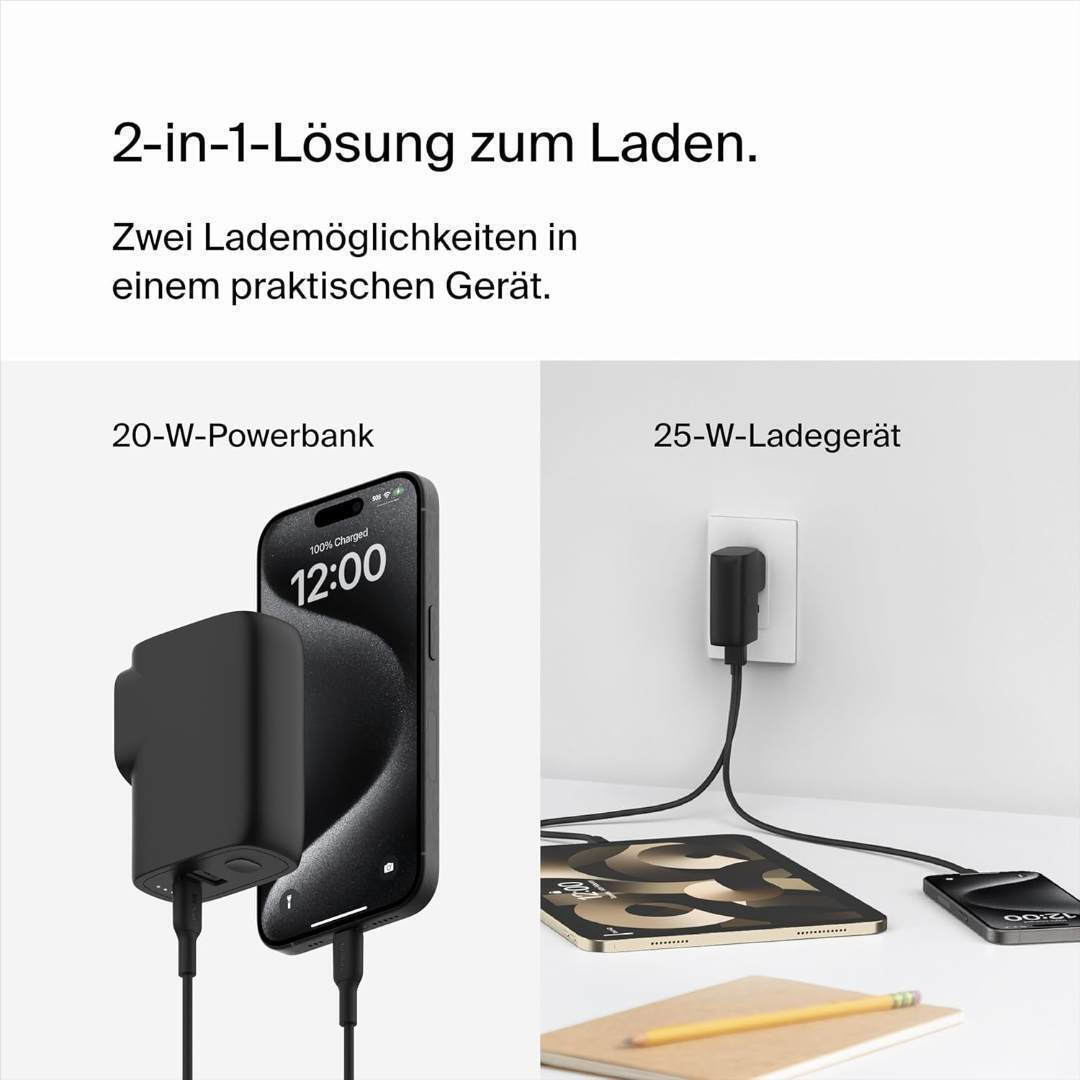 Belkin BOOST Charge Hybrid Dual Charger + Power Bank 5K USB-C 25W με Καλώδιο USB-C - USB-C - Image 6