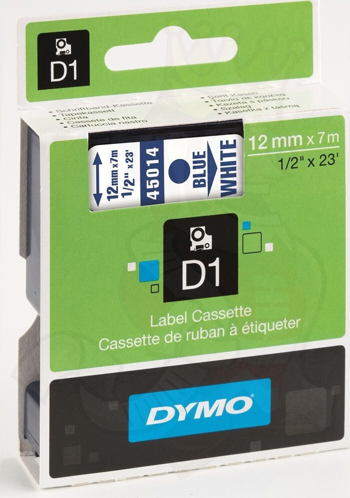 Dymo 45014 Ταινία Ετικετογράφου 7m x 12mm σε Λευκό Χρώμα