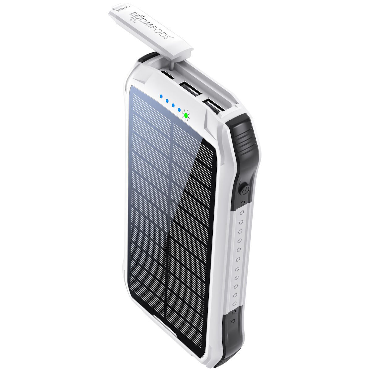 Boompods Neutron Ηλιακό Power Bank 10000mAh με 2 Θύρες USB-A Λευκό - Image 3
