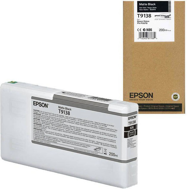 Epson T9138 Matte Black 200ml Γνήσιο Μελάνι Εκτυπωτή InkJet Μαύρο (C13T913800) - Image 3