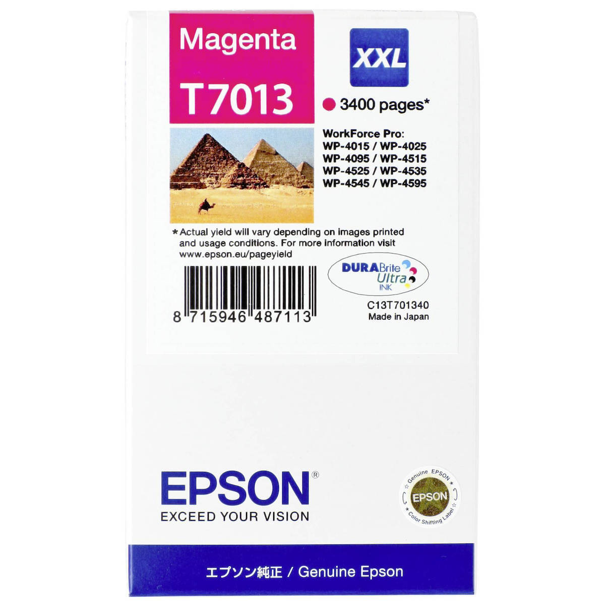 Epson T7013 Γνήσιο Μελάνι Εκτυπωτή InkJet Ματζέντα (C13T70134010) - Image 2
