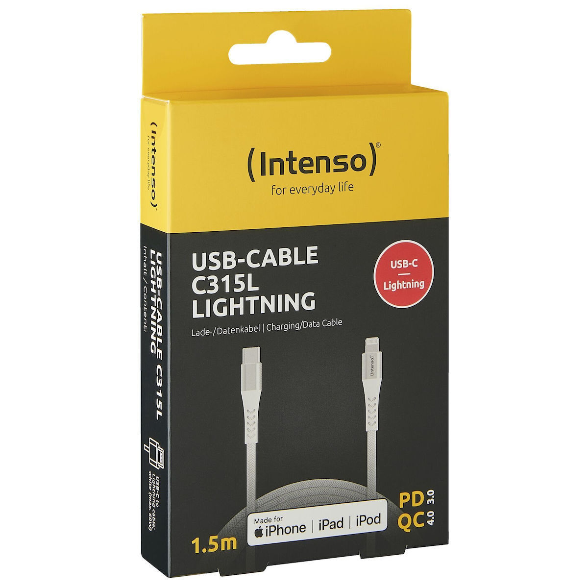 Intenso C315L USB-C to Lightning 60W 1.5m (7902002) - Image 2