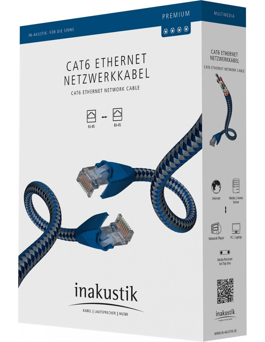 Inakustik Premium SF/UTP Cat.6 Καλώδιο Δικτύου Ethernet 3m Μπλε - Image 2