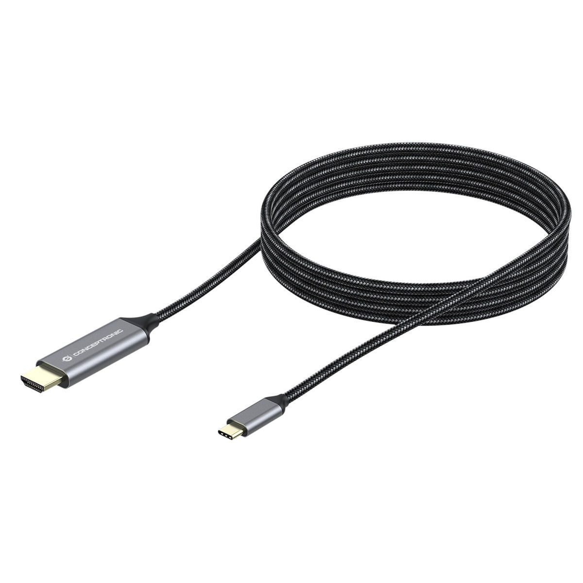 Conceptronic HDMI 2.0 HDMI male - USB-C male 2m Μαύρο (ABBY10G)