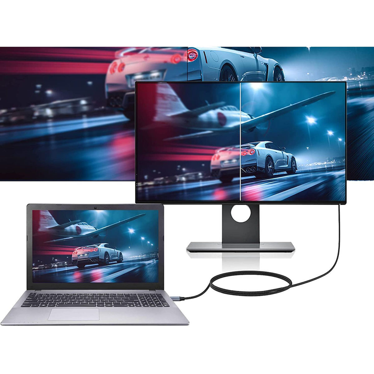 Conceptronic HDMI 2.0 HDMI male - USB-C male 2m Μαύρο (ABBY10G) - Image 6