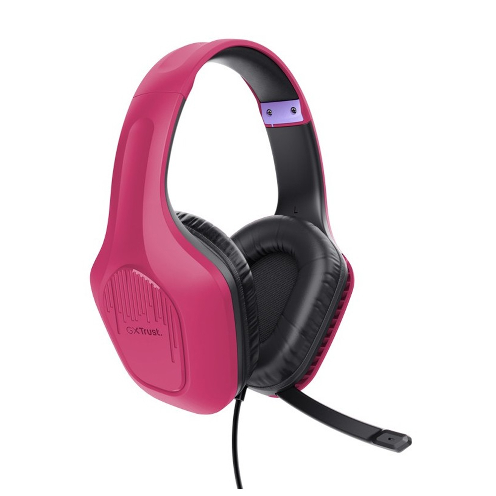 Trust GXT 415 Zirox Over Ear Gaming Headset με σύνδεση 3.5mm Ροζ - Image 4