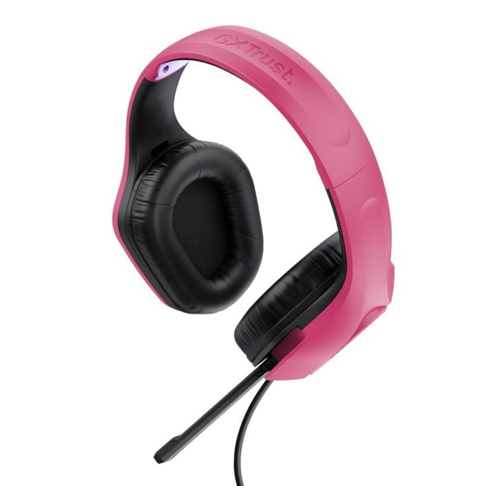 Trust GXT 415 Zirox Over Ear Gaming Headset με σύνδεση 3.5mm Ροζ - Image 3