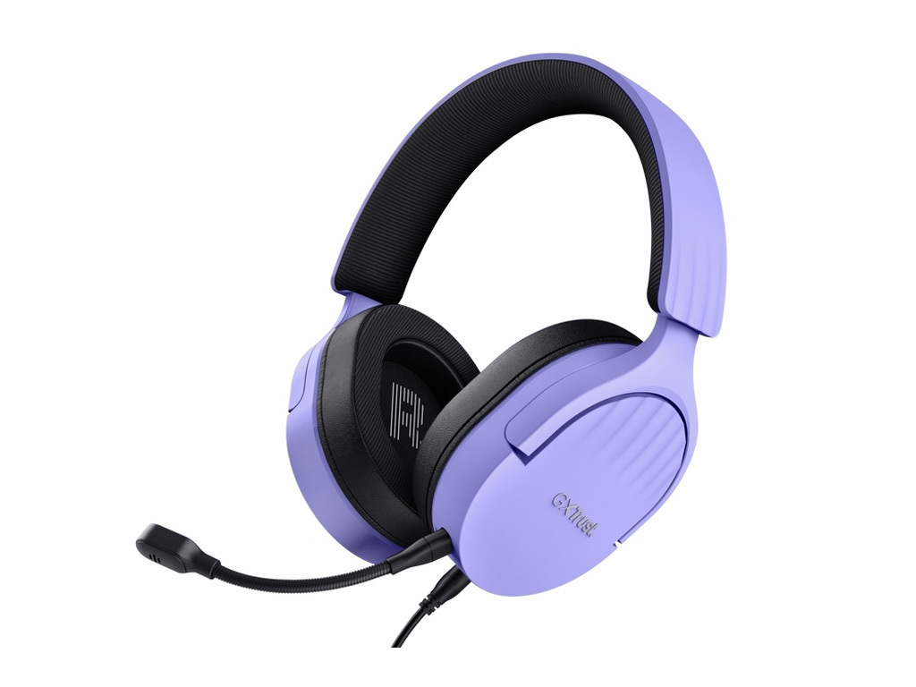 Trust GXT 489 Fayzo Over Ear Gaming Headset με σύνδεση 2x3.5mm Μωβ - Image 3