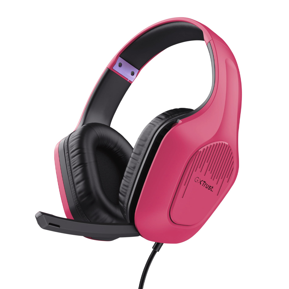 Trust GXT 415 Zirox Over Ear Gaming Headset με σύνδεση 3.5mm Ροζ