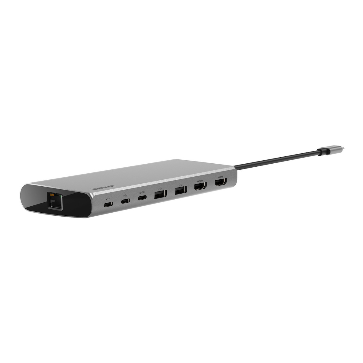 Belkin Connect USB-C Docking Station με HDMI 4K PD Ethernet και σύνδεση 2 Οθονών Γκρι - Image 5