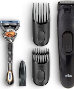 Σετ Επαναφορτιζόμενη Κουρευτικής Μηχανής Braun Sk3300 + Gillette F5 Proglide