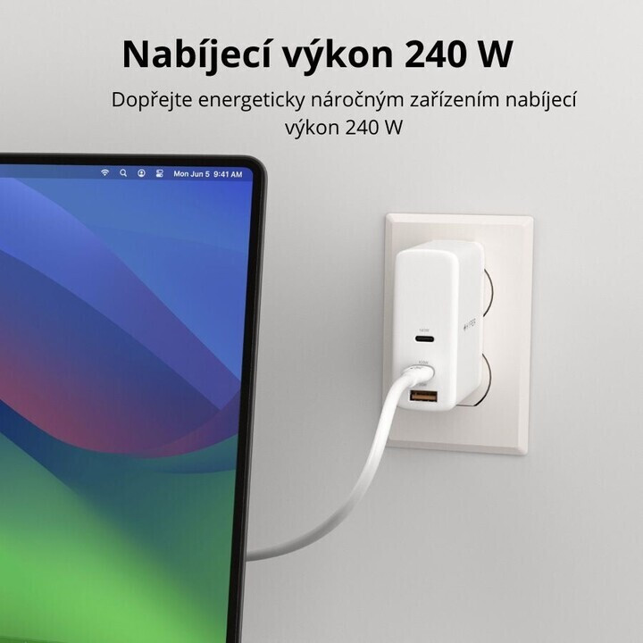 Hyper USB 2.0 USB-C male - USB-C 240W 1m - Image 2
