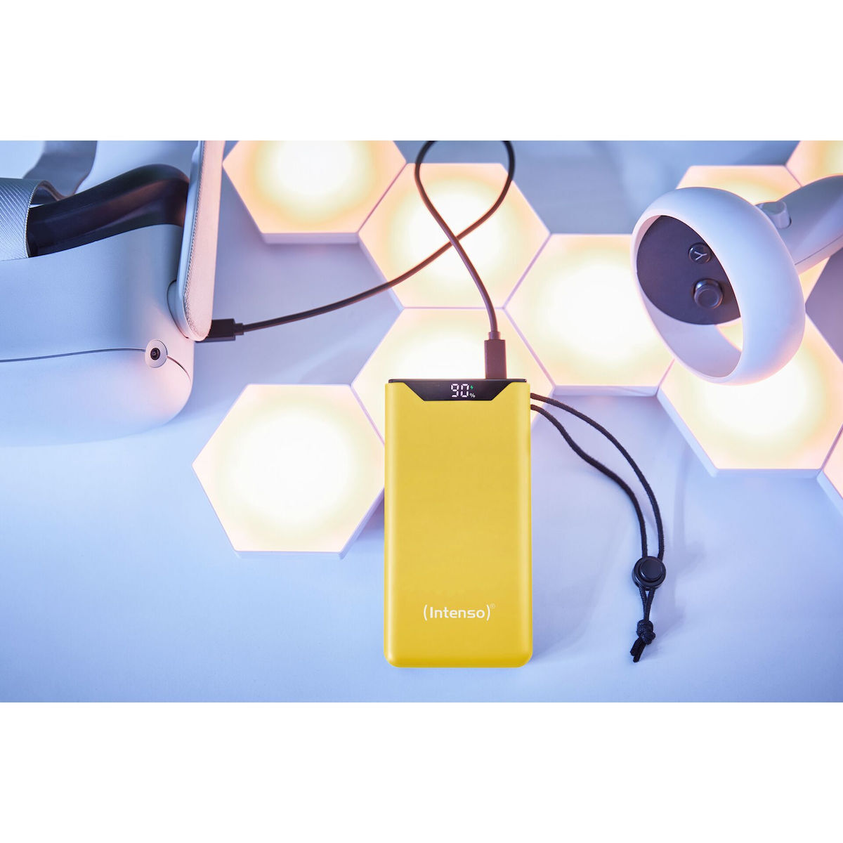 Intenso F10000 Power Bank 10000mAh 20W με Θύρα USB-A και Θύρα USB-C Quick Charge 3.0 Κίτρινο - Image 5