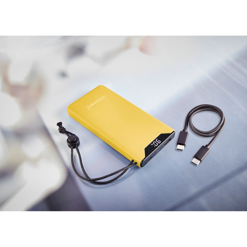 Intenso F10000 Power Bank 10000mAh 20W με Θύρα USB-A και Θύρα USB-C Quick Charge 3.0 Κίτρινο - Image 7