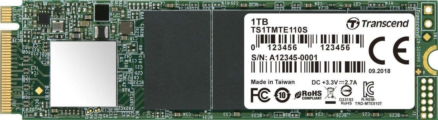 Transcend MTE110S SSD 2TB M.2 NVMe PCI Express 3.0 TS2TMTE110S - Image 3