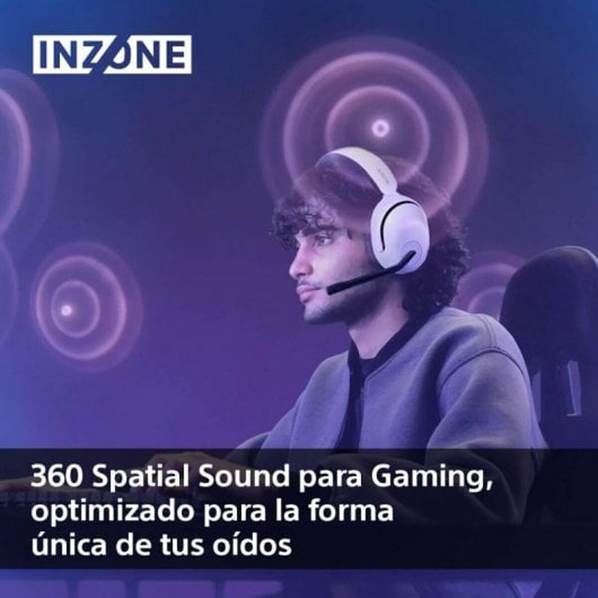 Sony Inzone H5 Ασύρματο Over Ear Gaming Headset με σύνδεση 3.5mm / USB Λευκό - Image 8