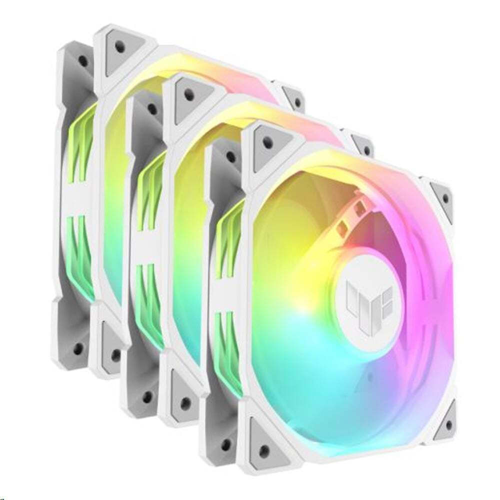 Asus TUF Gaming TR120 ARGB Case Fan με Σύνδεση 4-Pin PWM 3τμχ Λευκό - Image 2