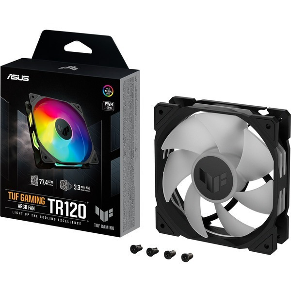 Asus TUF Gaming TR120 ARGB Case Fan με Σύνδεση 4-Pin PWM - Image 3