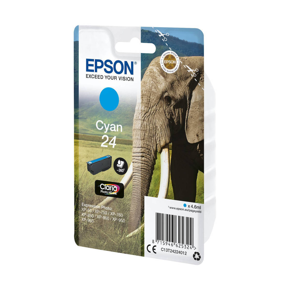 Epson 24 Cyan Γνήσιο Μελάνι Εκτυπωτή InkJet Κυανό (C13T24224010 C13T24224012) - Image 3