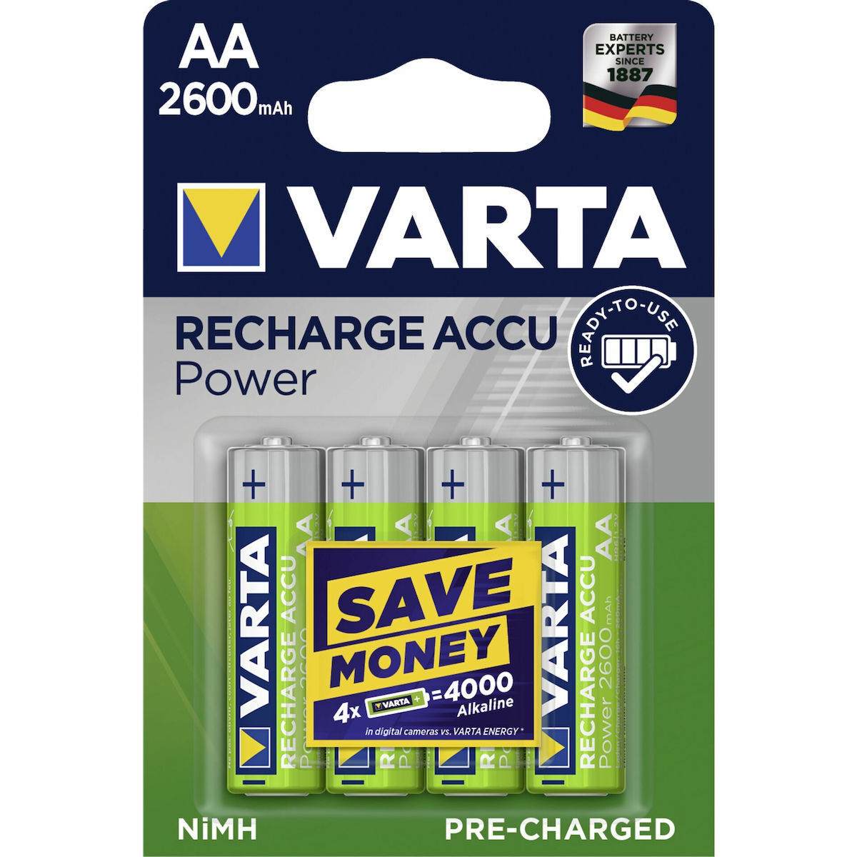 Varta Recharge Accu Power AA 2600mAh 1.2V 4τμχ - Image 2