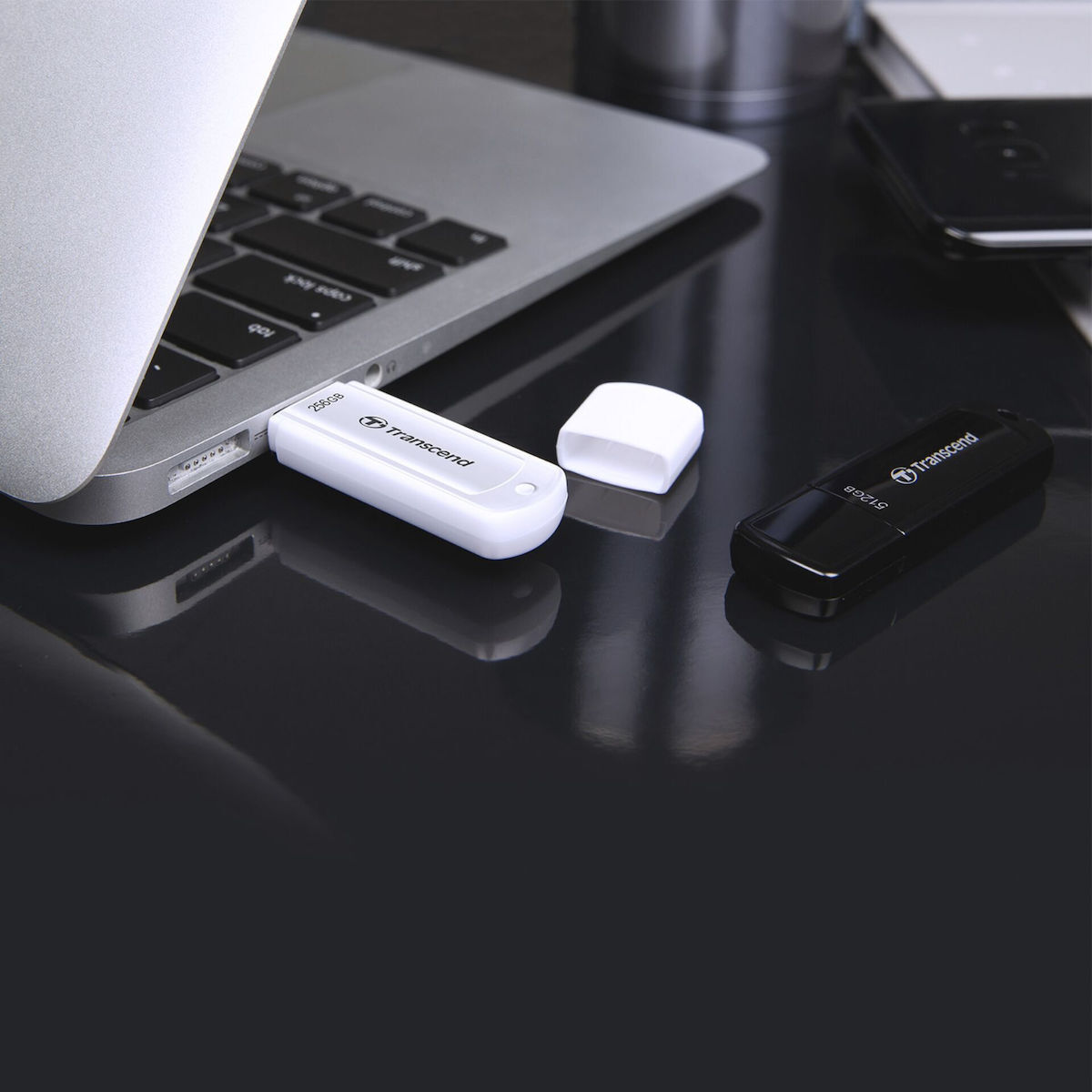 Transcend JetFlash 730 256GB USB 3.0 Stick Λευκό - Image 3