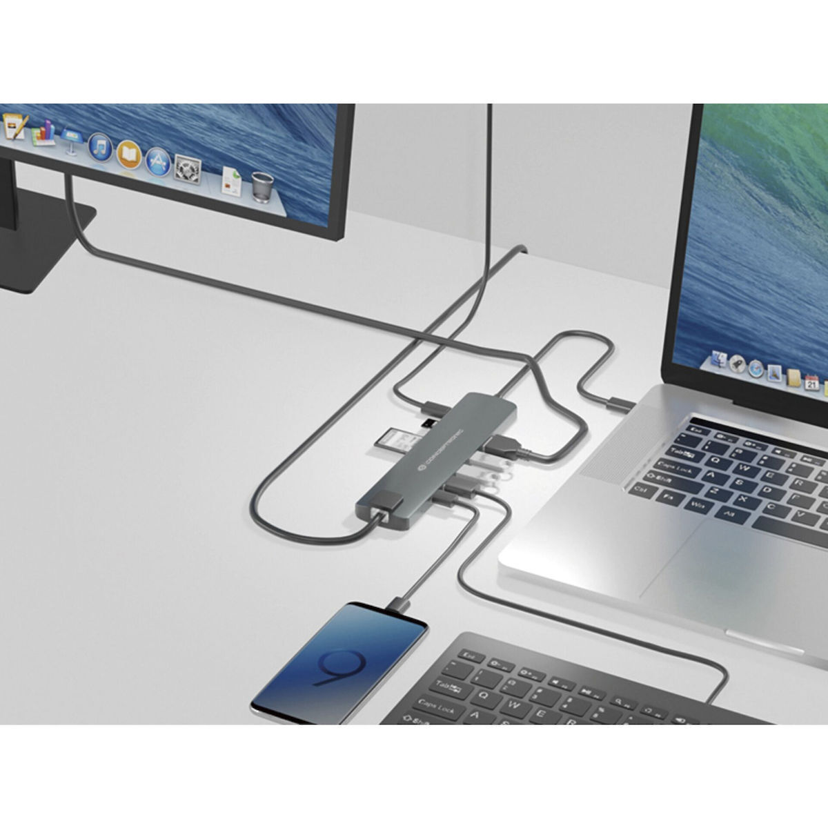 Conceptronic USB-C Docking Station με HDMI 4K PD Ethernet (DONN06G) - Image 5