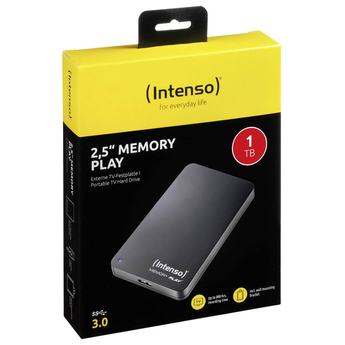 Intenso Memory Play USB 3.0 Εξωτερικός HDD 1TB 2.5" Μαύρο - Image 3