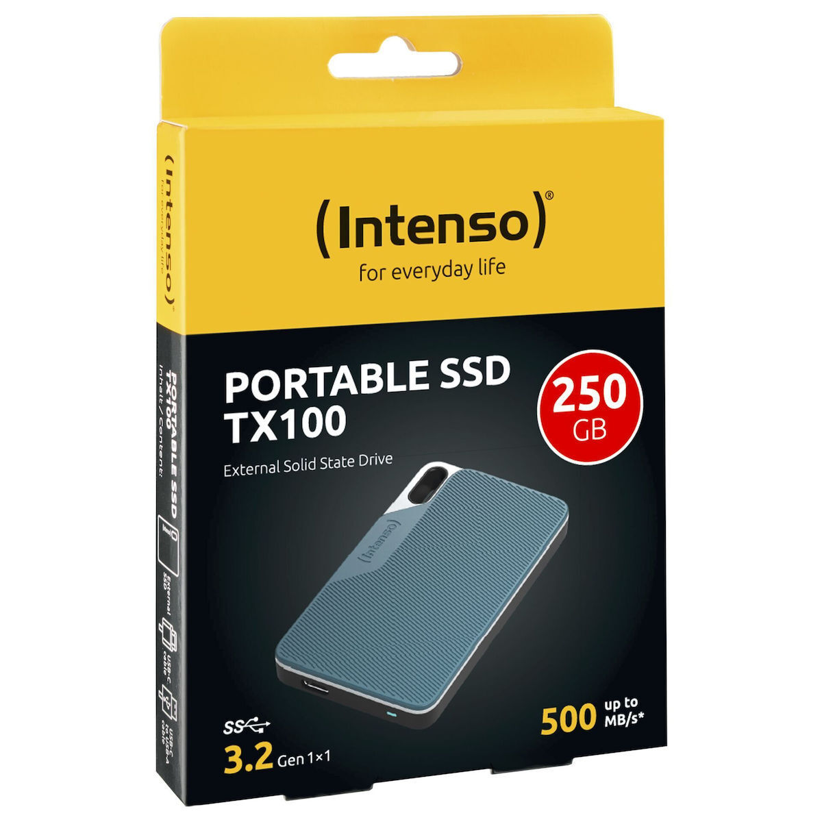 Intenso TX100 USB 3.2 Εξωτερικός SSD 250GB 2.5" Μπλε - Image 4