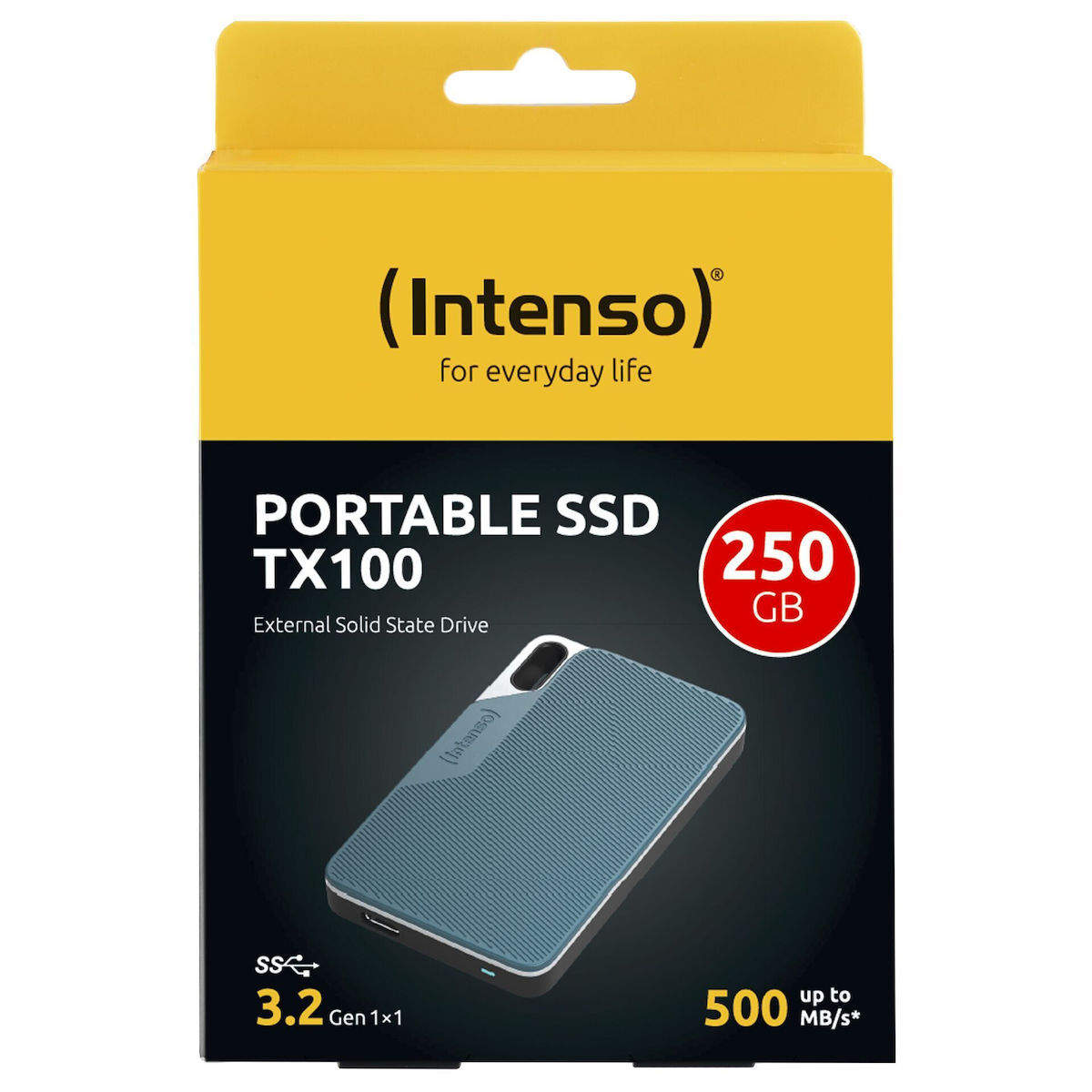 Intenso TX100 USB 3.2 Εξωτερικός SSD 250GB 2.5" Μπλε - Image 3